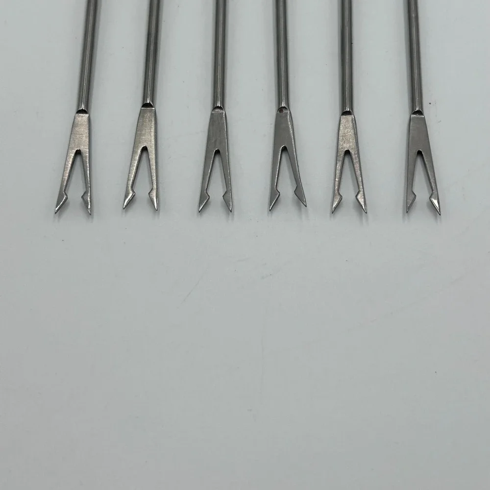 MCM Edelstahl Rostfrei Fondue Forks 6 Ea Germany Stainless Steel 2Prong Wood 11